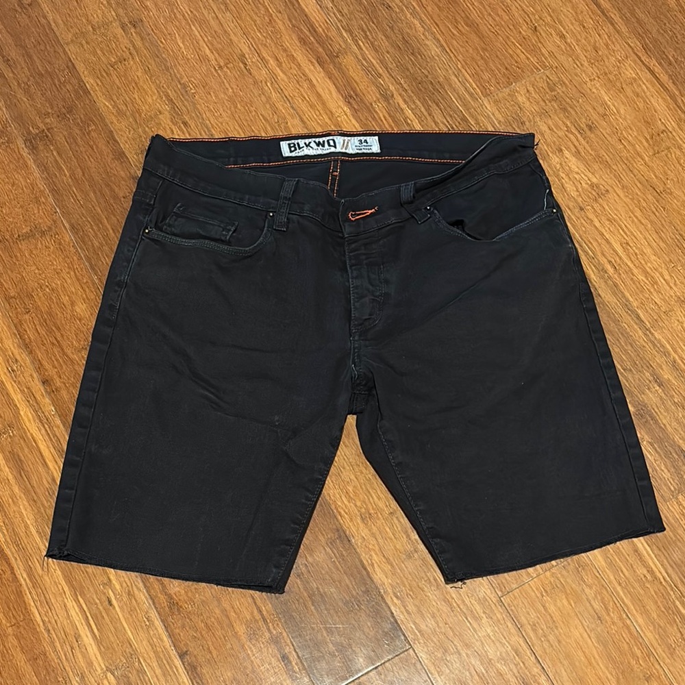 BLKWD Black Jean Shorts Classic Minimalist Design size 34